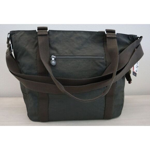 Kipling KIB6E6-3DU Women's Large Field Green Adara Crossbody Tote Bag - Picture 2 of 12